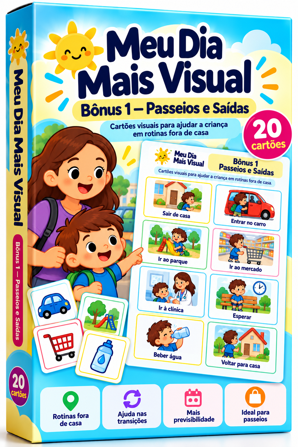 Meu Dia Mais Visual — Bônus 1: 20 Cartões para Passeios e Saídas